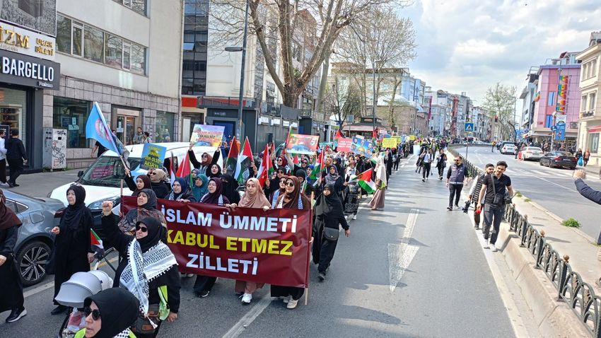 İstanbul'da Dünya Kudüs Günü yürüyüşü